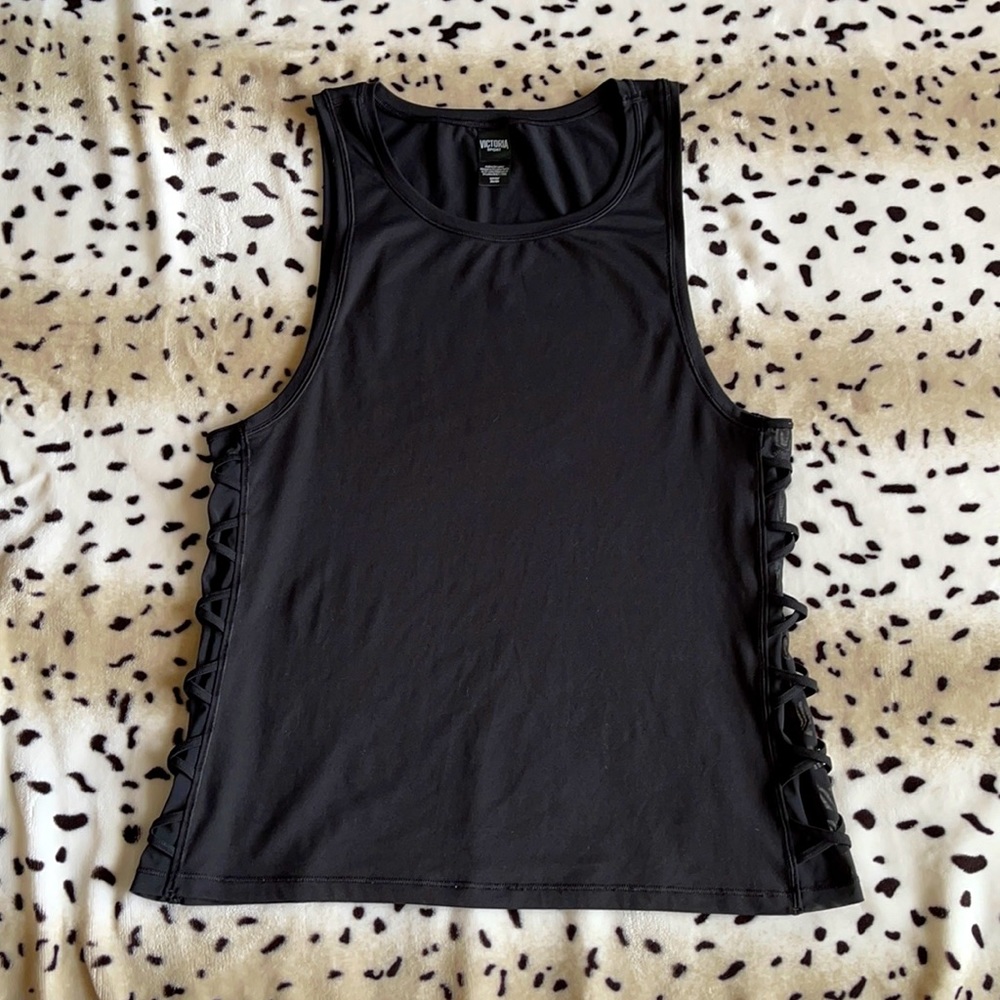 Victoria secret criss cross workout tank. (Black)